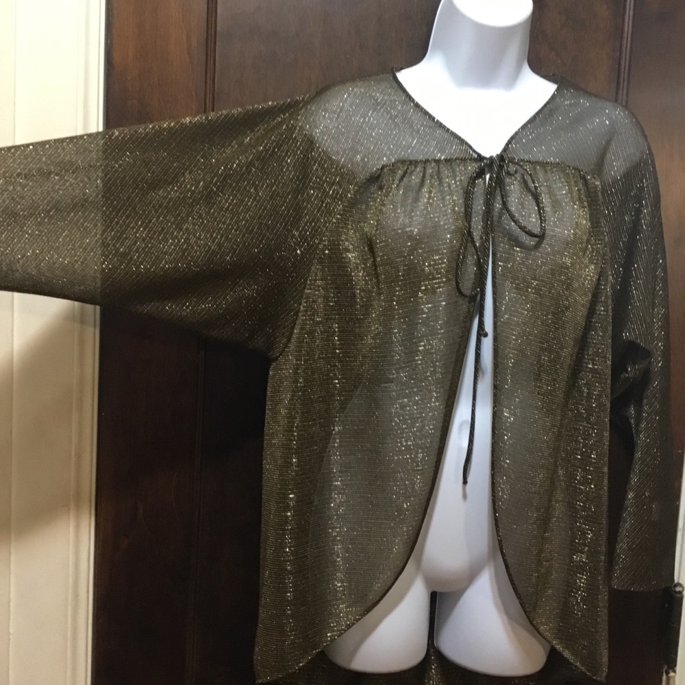 Blanche Women Sz Medium Gold/Black After 5 Jacket